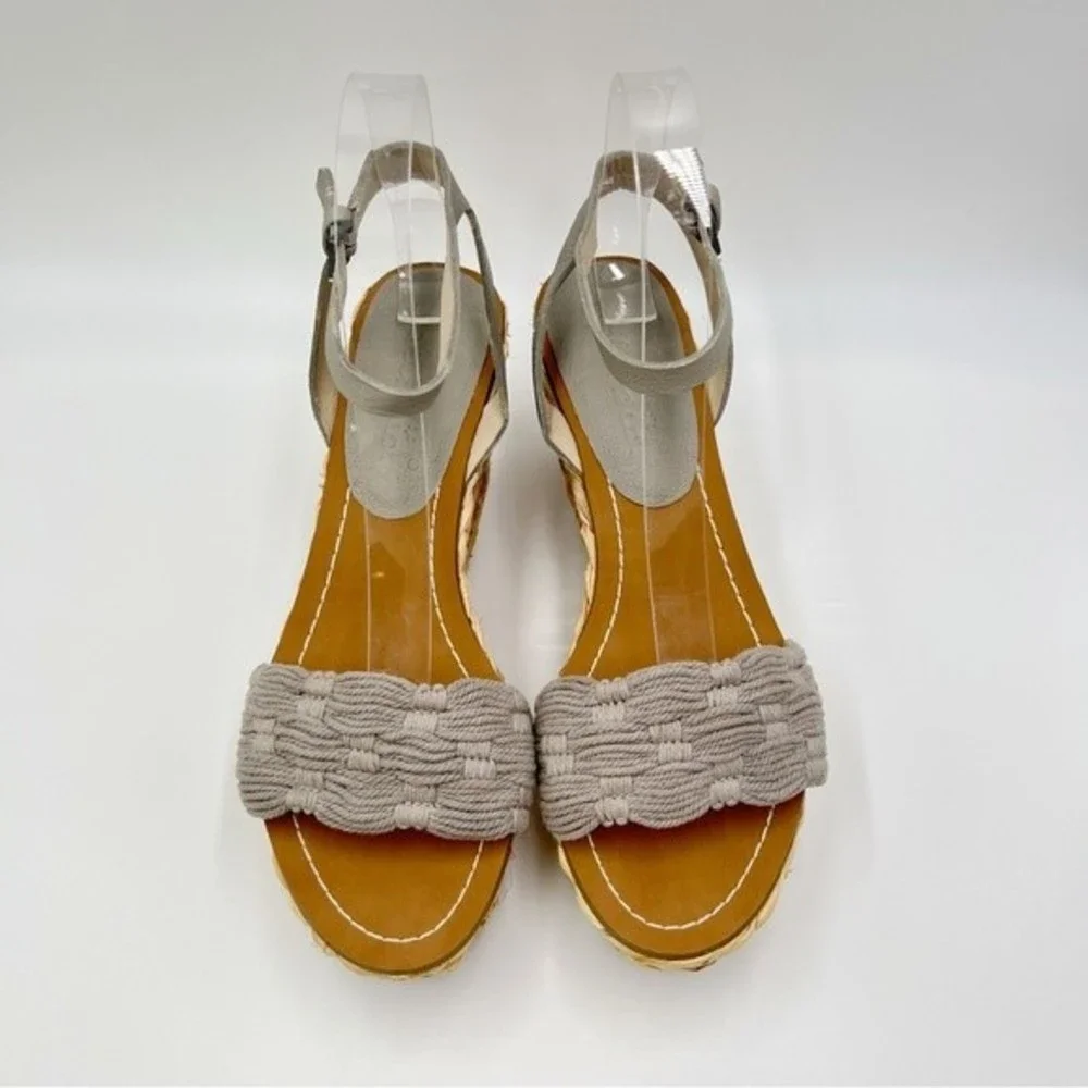 Splendid Womens Size 6.5‎ Marlene Gray Espadrille Platform Wedges Sandals Shoes